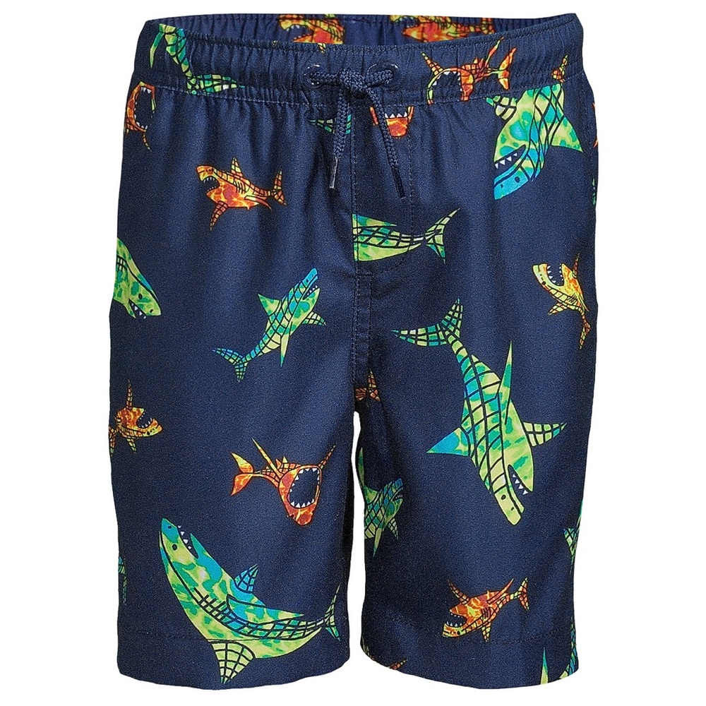 Land’s End Swim Trunks with Tie Dye Sharks